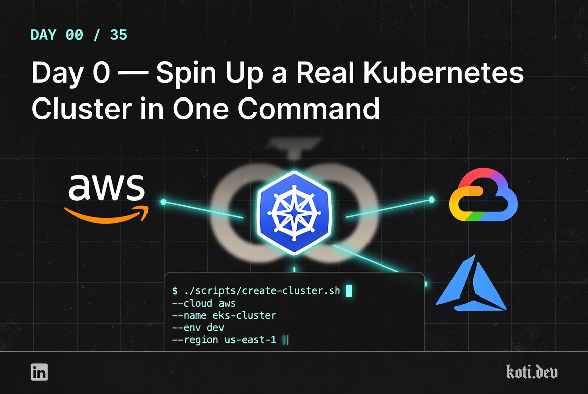 Day 0 — Spin Up a Real Kubernetes Cluster in One Command